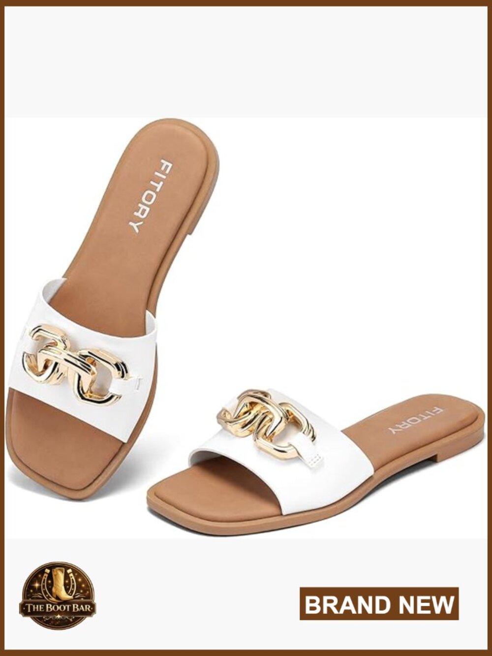 Women's Flat Sandals Fashion Slides Soft Leather Slippers Summer Size 6-11